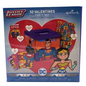 Hallmark Justice League DC Comics 32 Valentines School Party Set New in Box